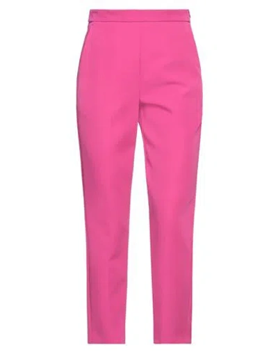 Vicolo Woman Pants Fuchsia Size S Polyester, Elastane In Pink