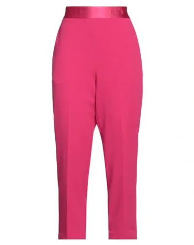 Vicolo Woman Pants Fuchsia Size Xs Polyester, Elastane, Acetate, Viscose In Pink