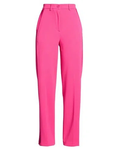 Vicolo Woman Pants Fuchsia Size Xs Polyester, Elastane In Pink