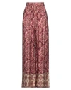 Vicolo Woman Pants Garnet Size M Viscose In Red