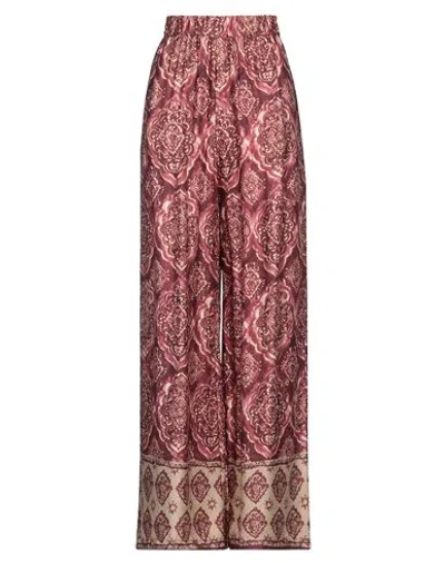 Vicolo Woman Pants Garnet Size M Viscose In Red