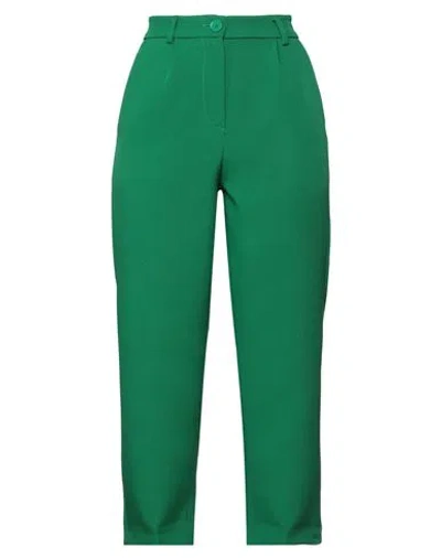 Vicolo Woman Pants Green Size Xs Acetate, Viscose