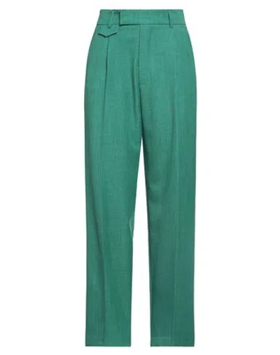 Vicolo Woman Pants Green Size S Polyester