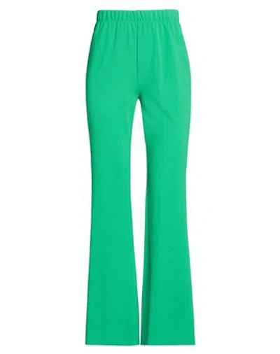 Vicolo Woman Pants Green Size S Polyester, Elastane