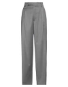 Vicolo Woman Pants Grey Size L Polyester, Viscose, Elastane In Grey