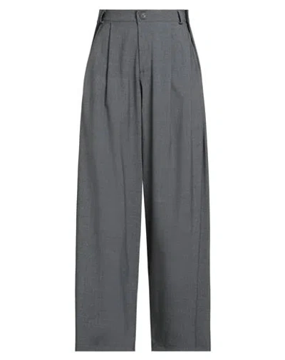 Vicolo Woman Pants Grey Size M Polyester, Viscose, Elastane In Gray