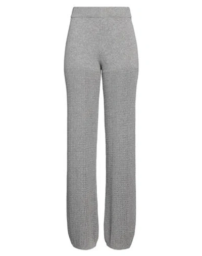 Vicolo Woman Pants Grey Size Onesize Viscose, Polyamide, Wool, Cashmere In Gray