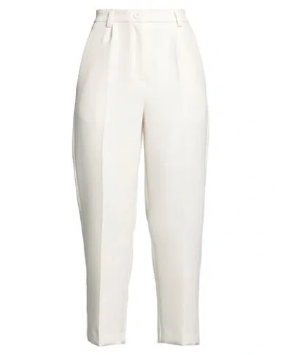 Vicolo Woman Pants Ivory Size L Acetate, Viscose In White