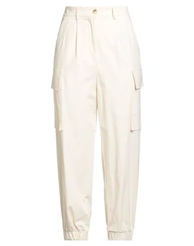 Vicolo Woman Pants Ivory Size M Cotton, Elastane In Neutral