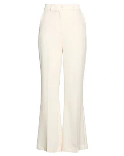 Vicolo Woman Pants Ivory Size M Polyester In White