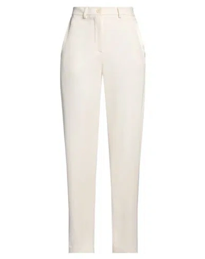 Vicolo Woman Pants Ivory Size S Polyester, Elastane In White