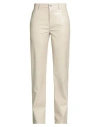 Vicolo Woman Pants Ivory Size S Polyurethane, Polyester In Neutral
