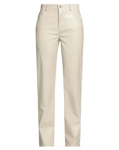 Vicolo Woman Pants Ivory Size S Polyurethane, Polyester