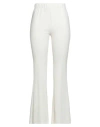 Vicolo Woman Pants Ivory Size Xs Polyester, Elastane In White