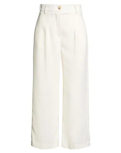Vicolo Woman Pants Ivory Size Xs Polyester In White