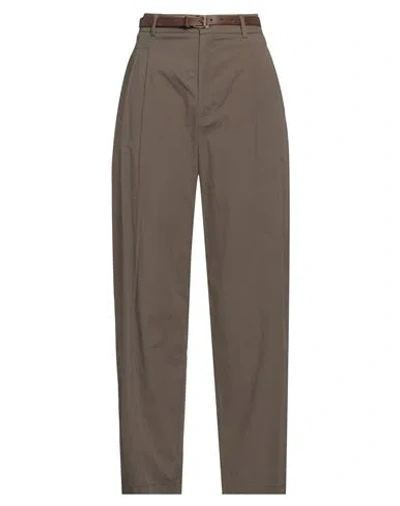 Vicolo Woman Pants Khaki Size M Cotton In Beige