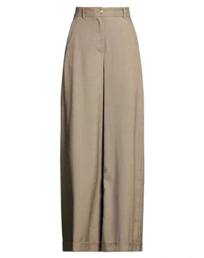 Vicolo Woman Pants Khaki Size Xs Polyester, Viscose, Elastane In Brown