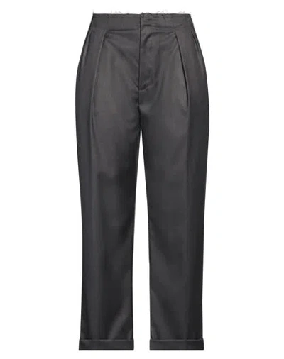 Vicolo Woman Pants Lead Size L Polyester, Viscose, Elastane In Black
