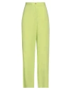 Vicolo Woman Pants Light Green Size L Viscose, Linen