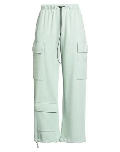 Vicolo Woman Pants Light Green Size M Cotton, Polyester