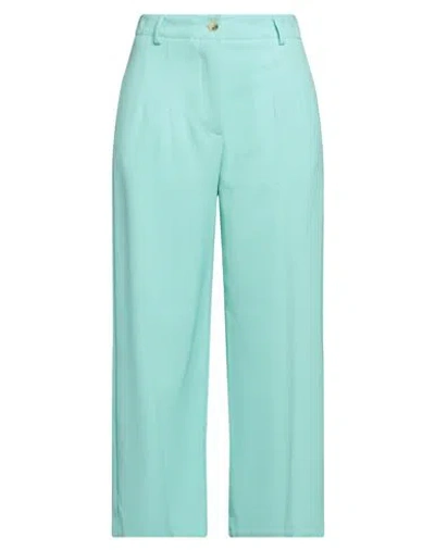 Vicolo Woman Pants Light Green Size M Polyester