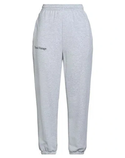 Vicolo Woman Pants Light Grey Size S Cotton, Polyester In Gray