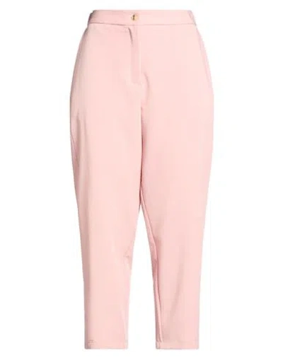 Vicolo Woman Pants Light Pink Size M Polyester, Viscose, Elastane