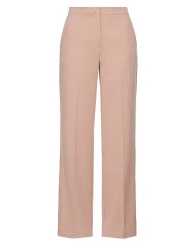 Vicolo Woman Pants Light Pink Size Xs Polyester, Viscose, Elastane In Animal Print