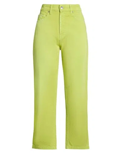 Vicolo Woman Pants Lime Green Size L Cotton