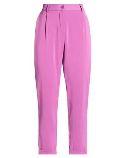 Vicolo Woman Pants Mauve Size M Polyester In Pink