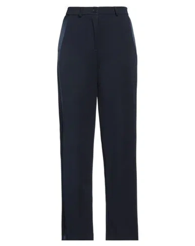 Vicolo Woman Pants Midnight Blue Size M Polyester, Elastane