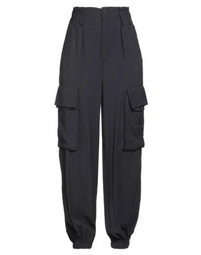 Vicolo Woman Pants Midnight Blue Size M Viscose, Polyester In Multi