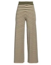 Vicolo Woman Pants Military Green Size Onesize Viscose, Polyester In Green