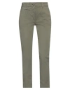 Vicolo Woman Pants Military Green Size Xs Cotton, Elastane In Green