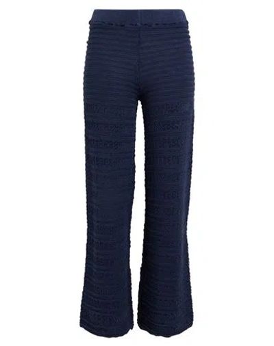 Vicolo Woman Pants Navy Size Onesize Cotton, Acrylic