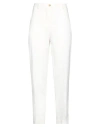 Vicolo Woman Pants Off White Size L Viscose, Linen