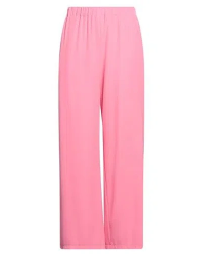 Vicolo Woman Pants Pink Size M Acetate, Viscose