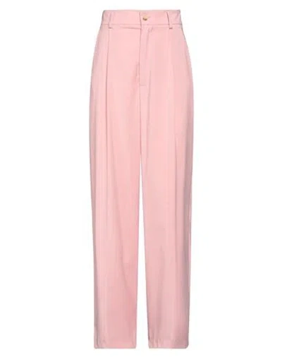 Vicolo Woman Pants Pink Size S Polyester, Viscose, Elastane