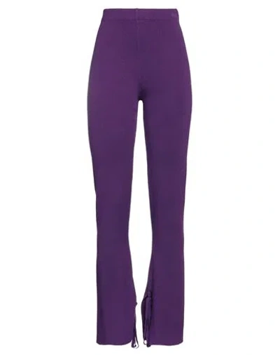 Vicolo Woman Pants Purple Size Onesize Viscose, Polyester