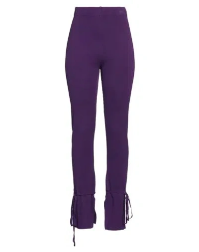 Vicolo Woman Pants Purple Size Onesize Viscose, Polyester