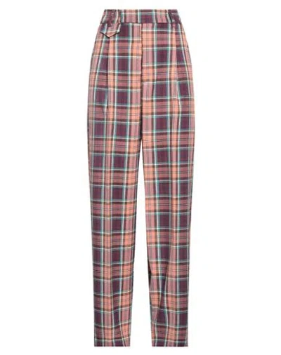 Vicolo Woman Pants Purple Size S Polyester, Viscose, Elastane
