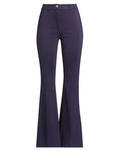 Vicolo Woman Pants Purple Size S Viscose, Polyamide, Elastane