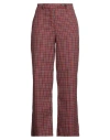 Vicolo Woman Pants Red Size L Cotton In Burgundy