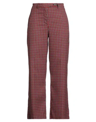 Vicolo Woman Pants Red Size L Cotton