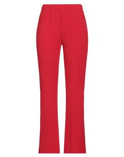 Vicolo Woman Pants Red Size M Polyester, Elastane