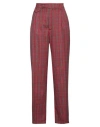 Vicolo Woman Pants Red Size M Polyester, Viscose, Elastane In Red
