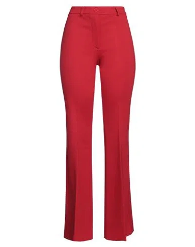 Vicolo Woman Pants Red Size M Viscose, Polyamide, Elastane