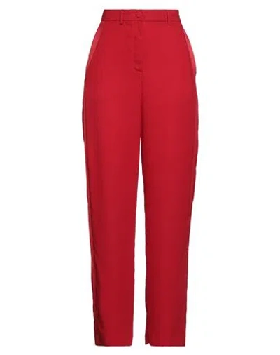 Vicolo Woman Pants Red Size S Polyester