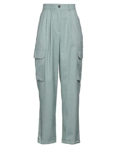Vicolo Woman Pants Sage Green Size S Polyester, Viscose, Elastane