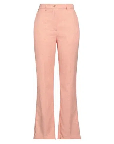 Vicolo Woman Pants Salmon Pink Size M Polyester
